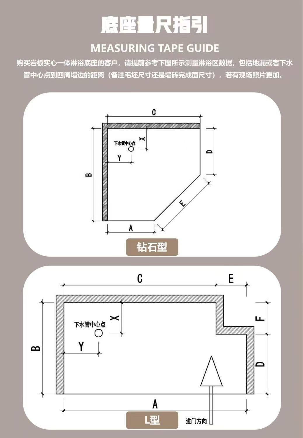 WKST 钻石形岩板盆量尺方法